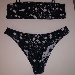 reversible star marble bikini set